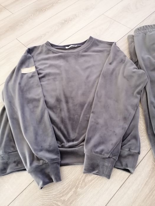 Dres welurowy La Blanche S/M  szary stalowy