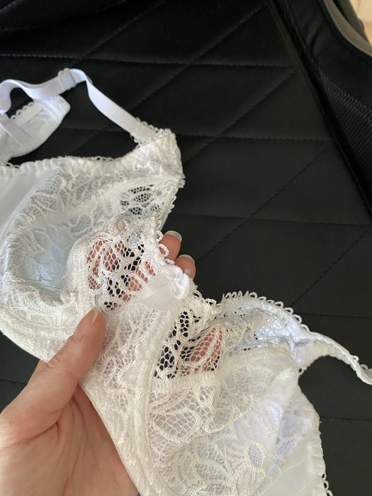 Мереживний білий ліф бюстгальтер