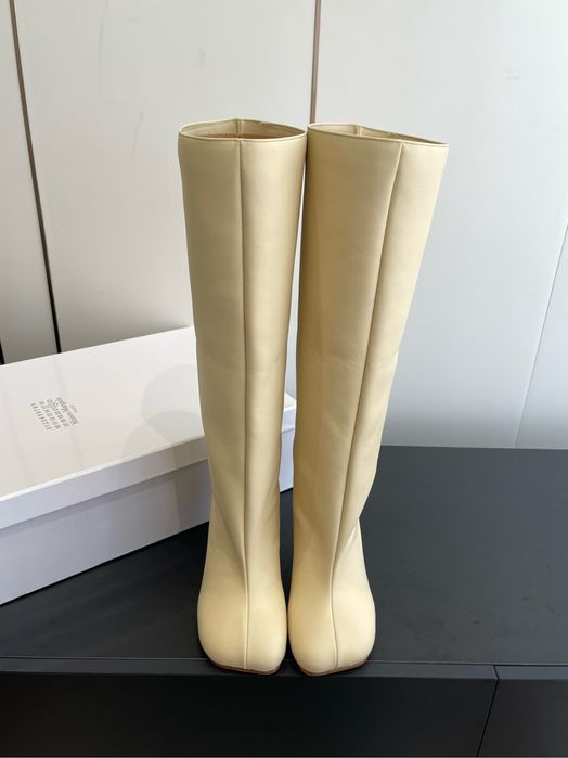 Кожаные сапоги Maison Margiela 35-40. Черные, коричневые, беж.
