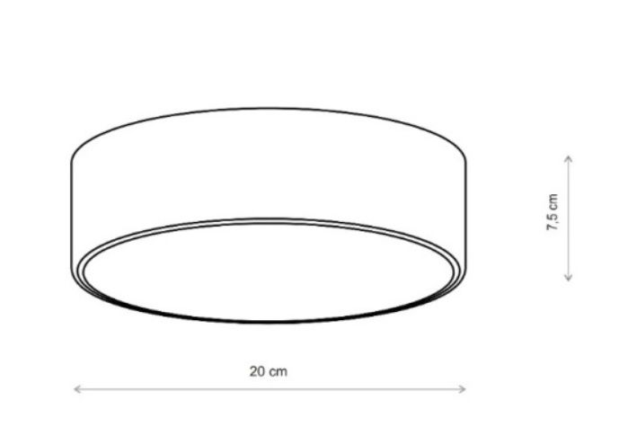 Lampa sufitowa Plafon CLEO 200 Czarny 20 cm