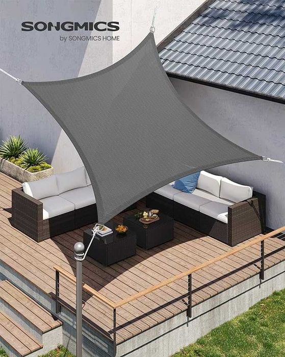 Songmics 3x3m Toldo Transpirável quadrado