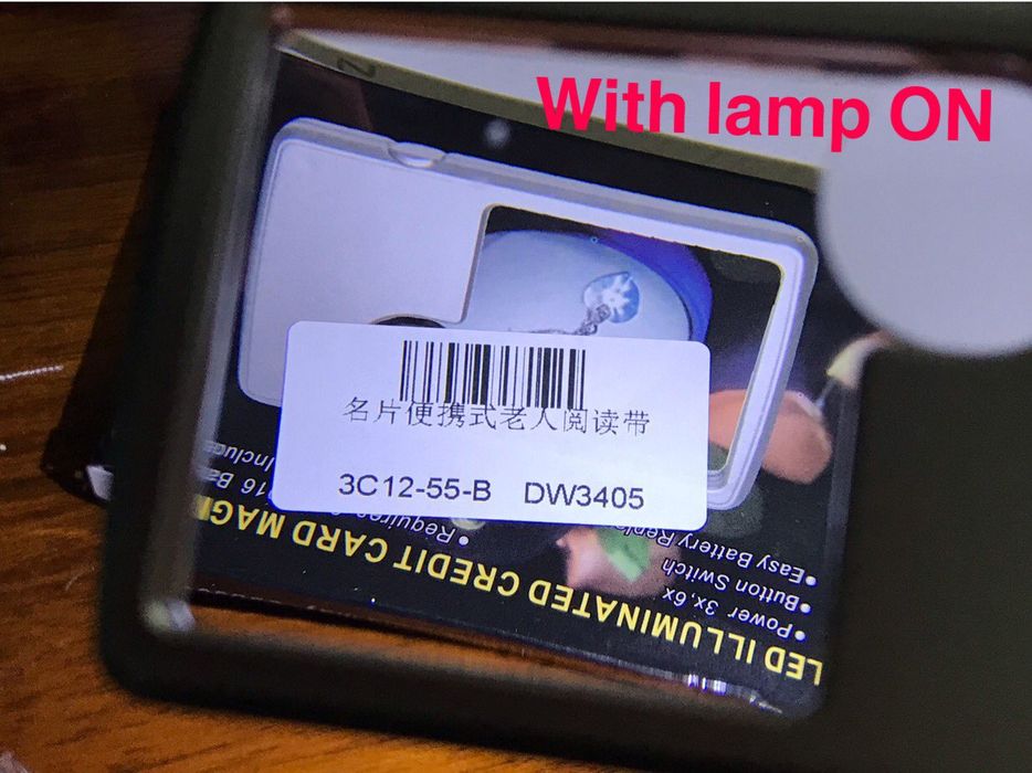 {Підсвітка} Лупа для читання 3х 6х скло стекло чтения линза ювелирная