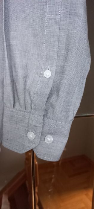 33. Jasnoszara elegancka koszula H&M do garnituru, r. 46/S