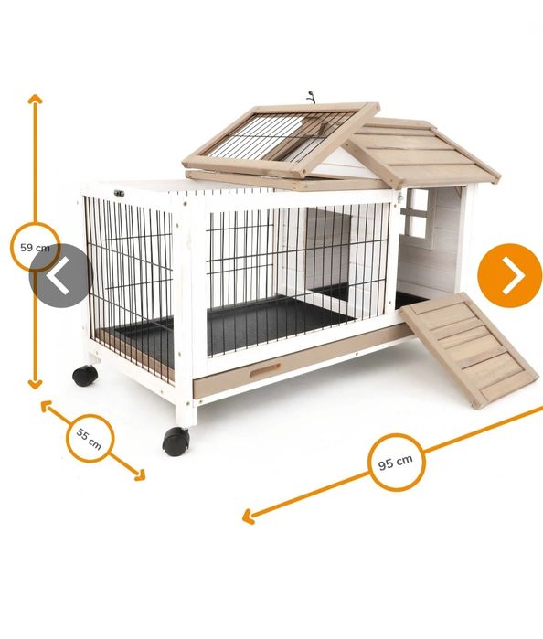 T. Vedras_Gaiola madeira Coelho ou Porquinhos da Índia A59xC95xP55