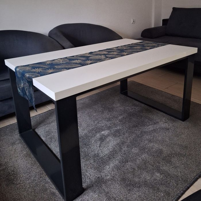 Duża ława/biały połysk