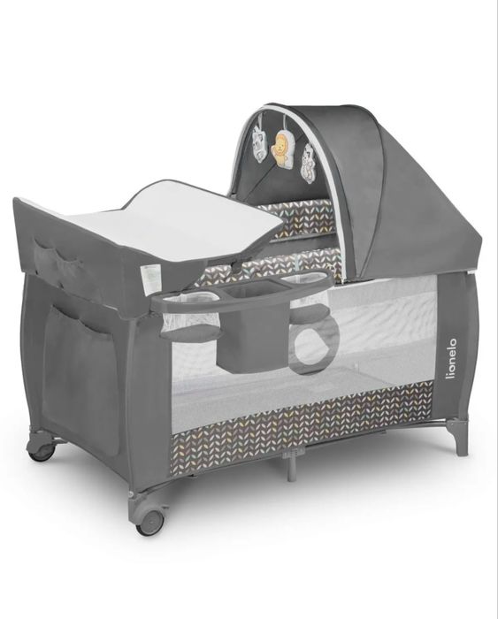 Ліжечко-манеж Lionelo SVEN PLUS GREY SCANDI