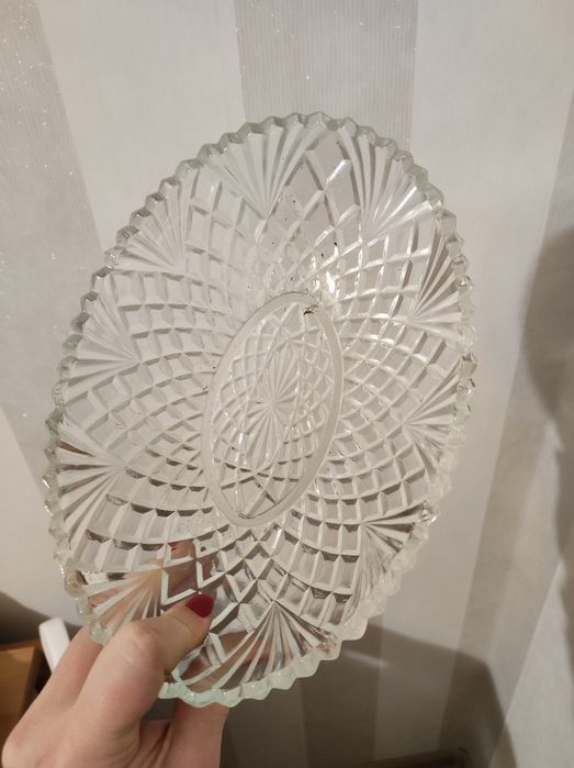 Miska owalna kryształowa