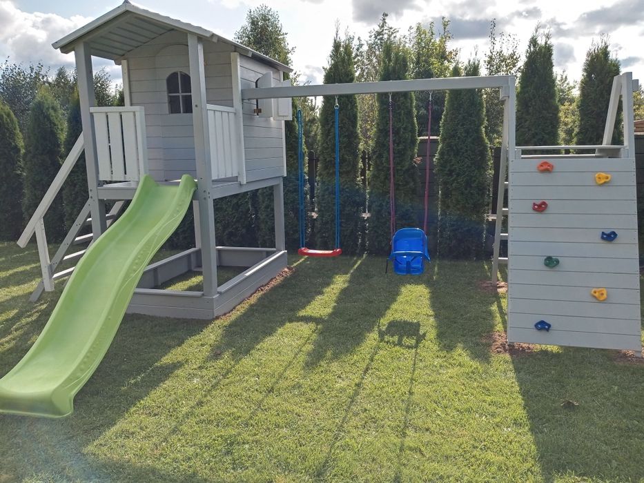 Posezonowa Wyprzedaż MODELU 2025 Plac zabaw domek ślizg wspinaczka huś