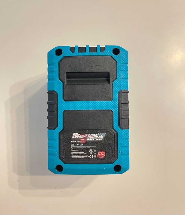 Акумулятор GRAND 20В 6Аг АКБ-20/6 Makita Procraft Eltos Stromo Vitals + зарядка штекер 3А / набір 2 АКБ + швидка подвійна зарядна  станція 2×4А