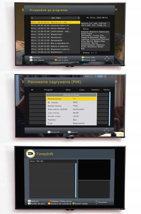 Tuner dekoder DVB-T2 TV telewizji naziemnej H.265 HEVC FULLHD USB HDMI