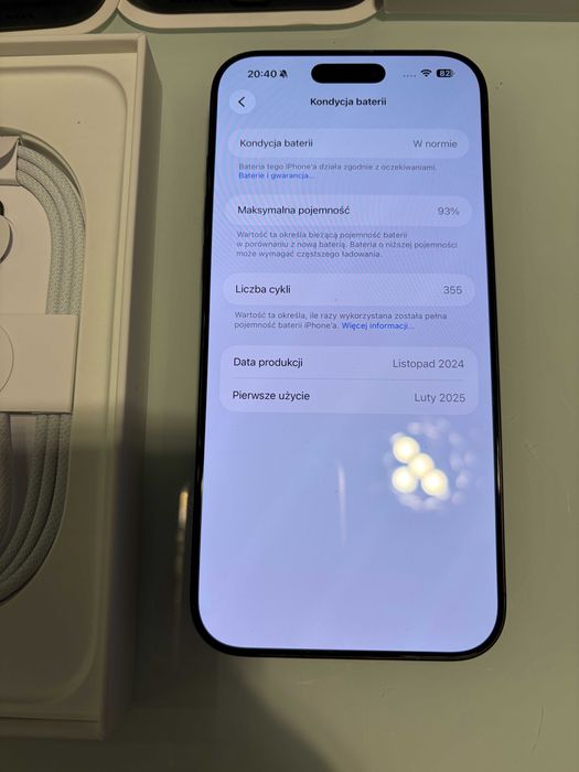 Iphone 16 Pro Max 256 GB Idealny stan Oryginalny futerał Apple