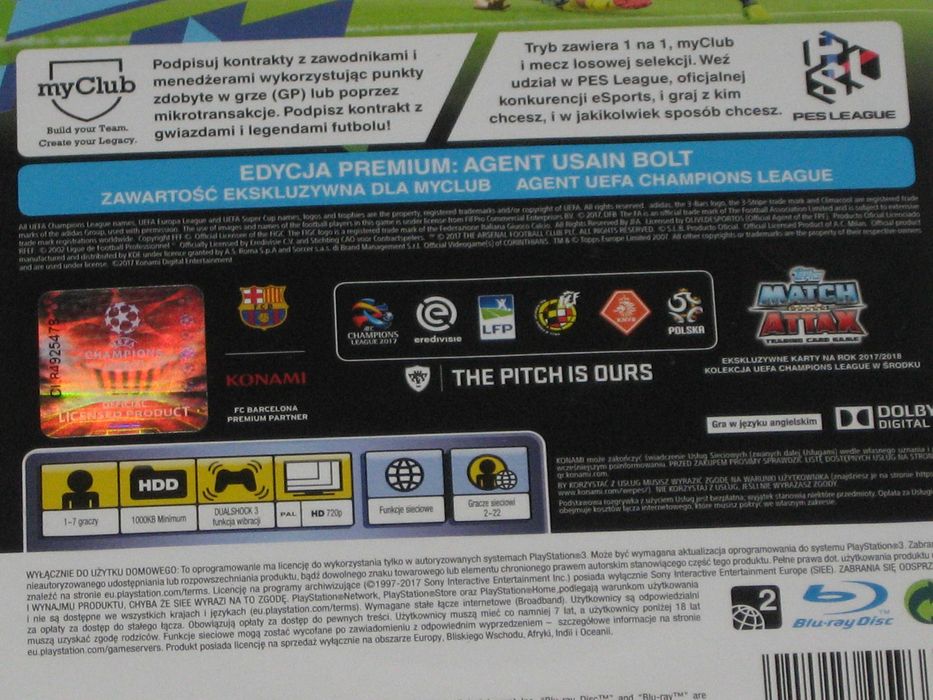 PES 2018 PES2018 Pro Evolution Soccer 2018 bdb! PS3