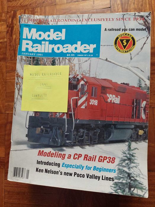 Revista Model Railroader de 1991 - ano completo
