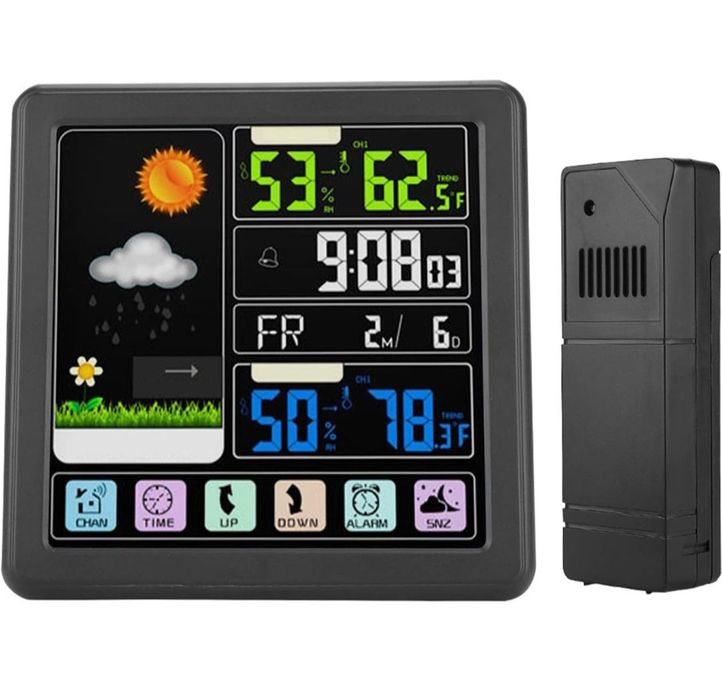 Estação meteorológica TS-3310 higrómetro despertador ecrã touch NOVO