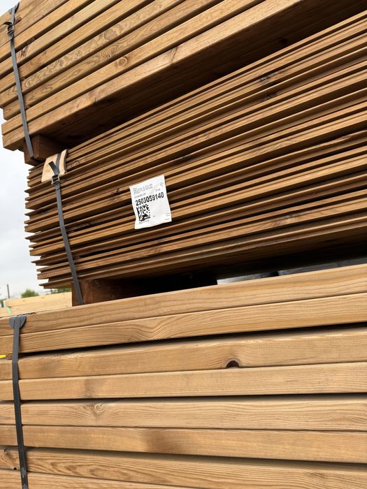 Deska elewacyjna,boazeria, lamele impregnowane cisnieniowo, strugane