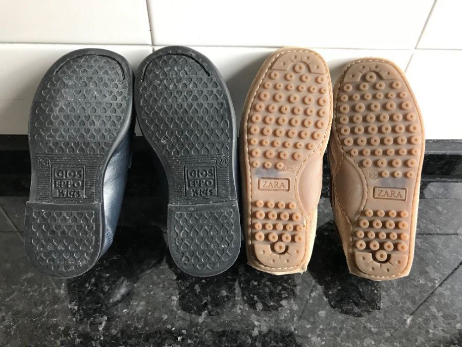 Sapatos moccasins em pele para criança Zara e Gioseppo