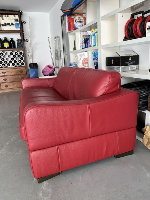 Sofá-cama Divani Divani em pele 3 lugares