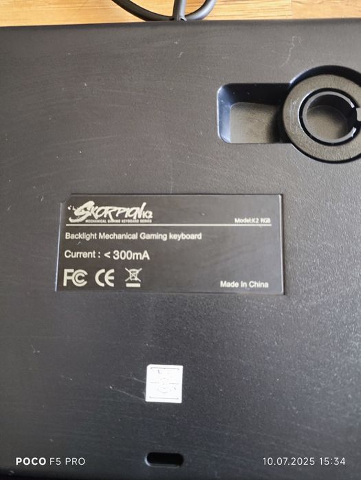 Механічна ігрова клавіатура CyberPowerPC Skorpion K2 RGB