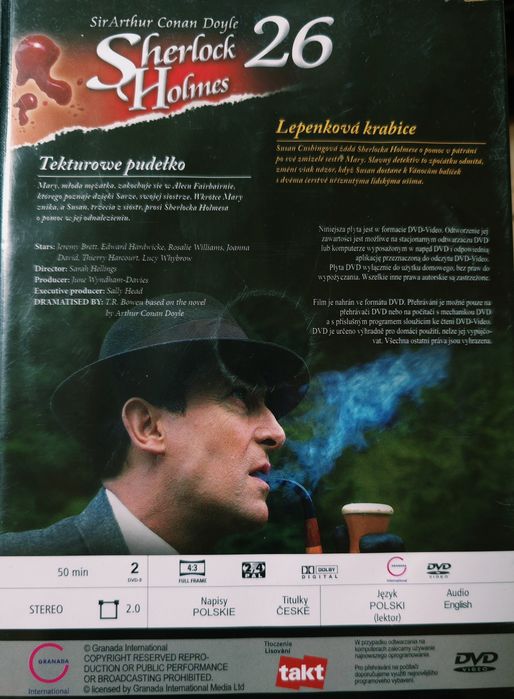Sherlock Holmes na płytach dvd kolekcja z Jeremym Brettem