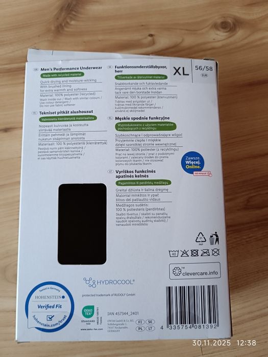 Spodnie termiczne męskie Livergy r XL