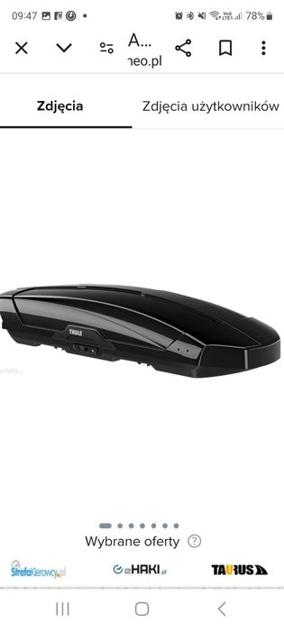 THULE BOX Dachowy / BAGAZNIK Rowerowy