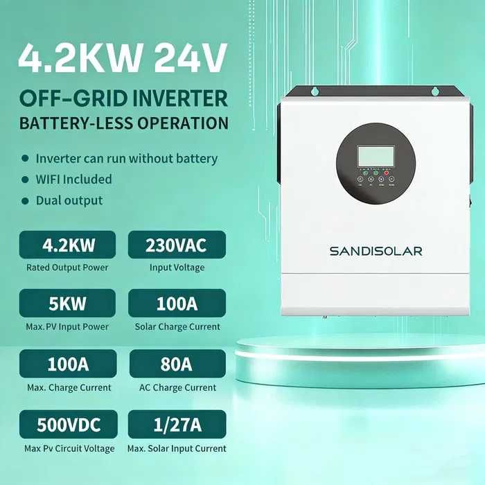 Гібридний інвертор Sandisolar 4.2kW 24v.