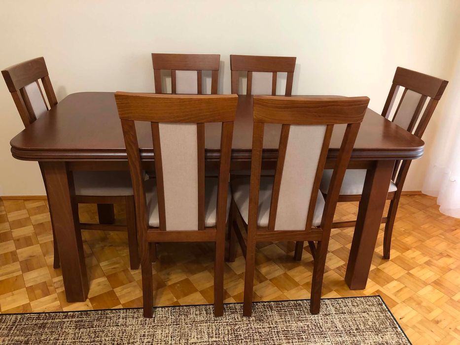 Stół + 6 krzeseł stan idealny