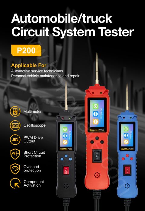 Hwaut Р200 тестер автомобильных цепей автомобильный диагностический