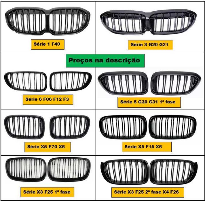 Listas ///M de encaixe para grelhas BMW vários modelos