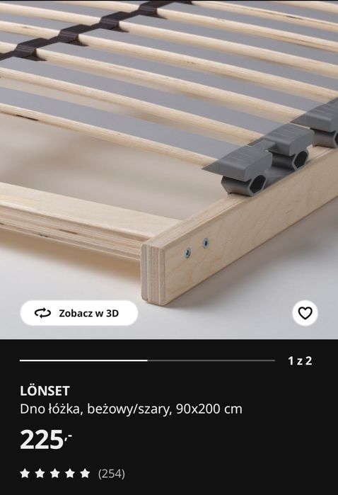 Łóżko + stelaż Ikea