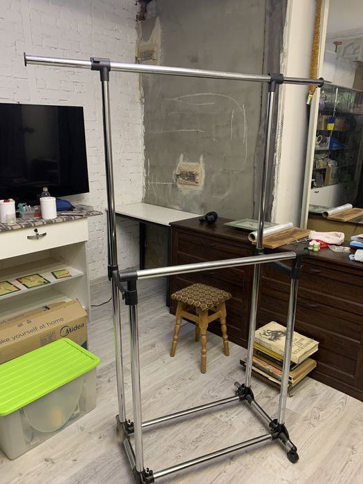 Вішак для одягу підлоговий подвійний вешалка для одежды двойная