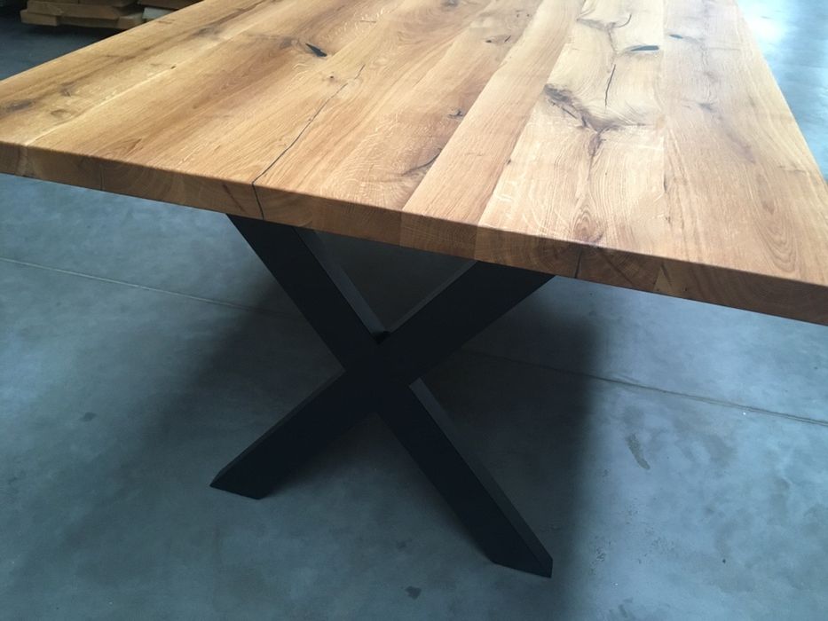 stół dębowy loft industrial skandynawski lity