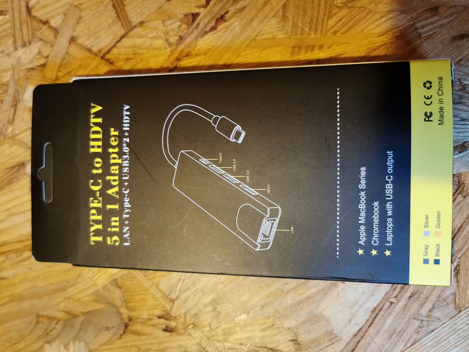 Hub splitter rozdzielacz USB C do lan+HDTV+usb