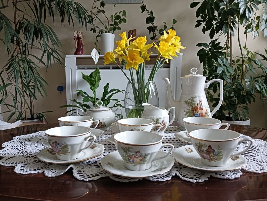 Bogucice porcelanowy serwis herbaciano-kawowy dla 6 osób