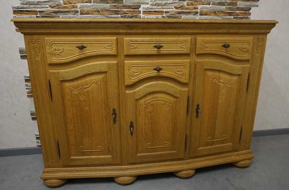 Komoda Wysoka Lity Dąb Dębowa Super pod Telewizor TV  155 cm (p-918)