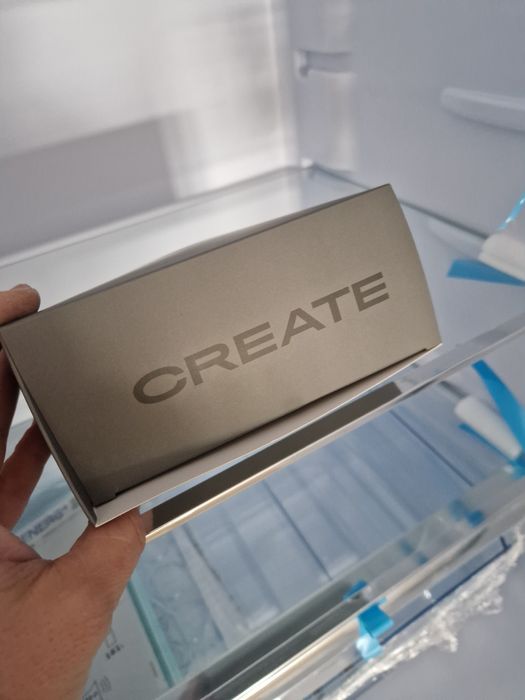 Frigorífico novo retro vintage preto Create com fatura