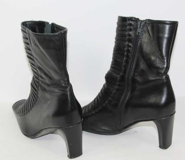 Buty botki czarne skórzane Rozmiar 39