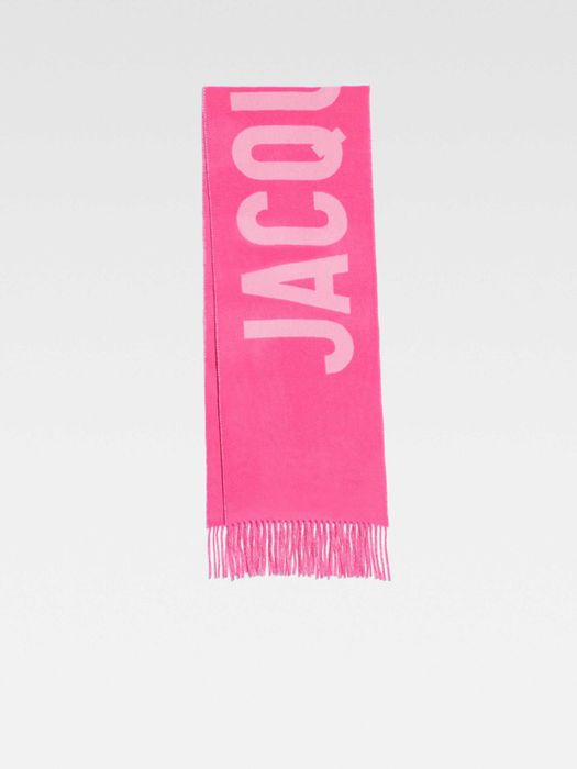 Шарф Jacquemus Logo Jacquard Fringed Edge Scarf Multi-Pink