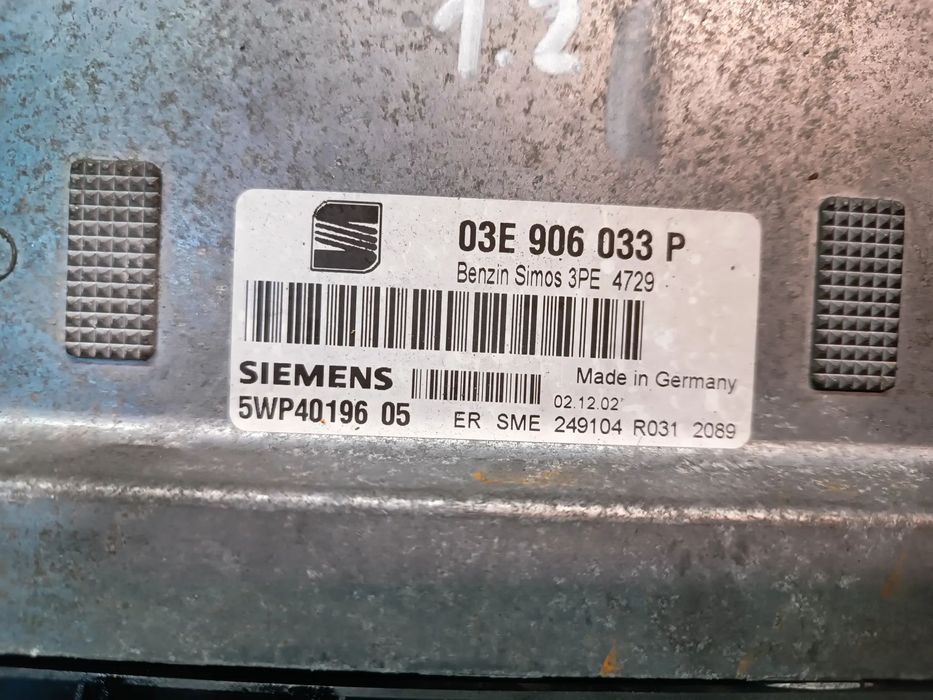 UNIDADE / CENTRALINA DO MOTOR SEAT IBIZA 6L / VOLKSWAGEN POLO 1.2 12V