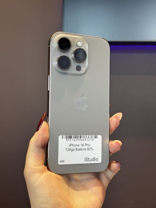 iPhone 16 Pro 128GB Tytan Naturalny | Bateria 92% | Rozliczymy Twój iPhone | Gwarancja 12 mies.