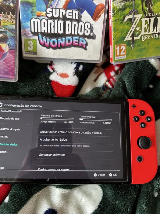 Nintendo Switch OLED ainda na garantia