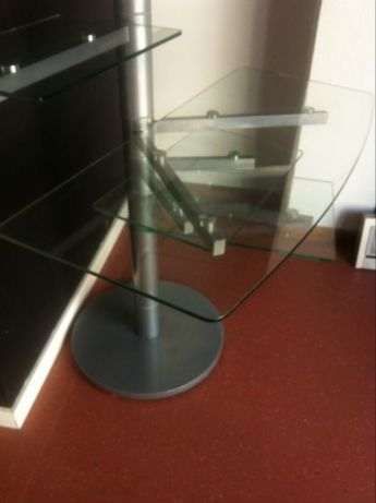 Mesa de vidro giratória