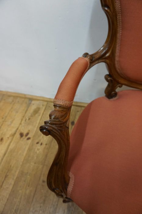 STARY fotel ludwik filip mahoń Francja