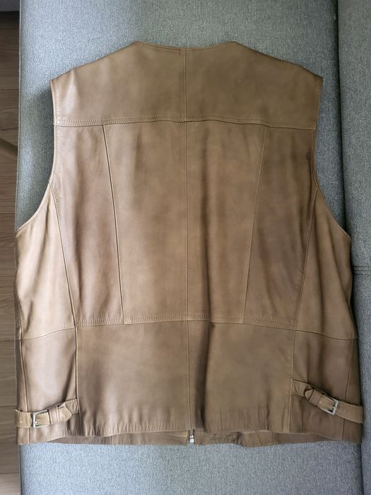 Skórzana męska kamizelka 4XL