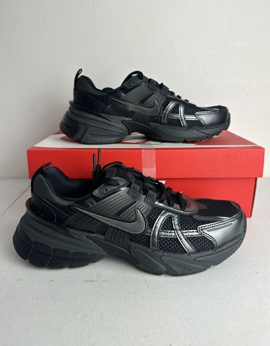 100% original Nike V2K Run Black Dark Smoke Grey