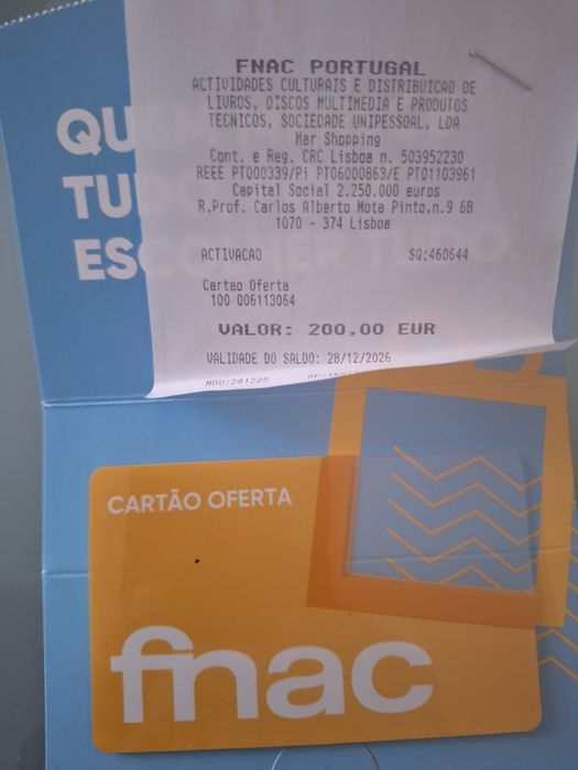 Cheque fnac 200 euros