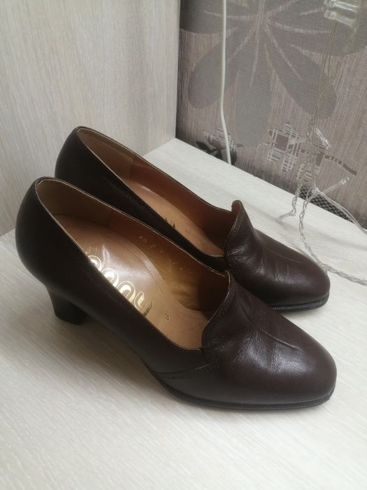 Шкіряні вінтажні туфлі 37р.