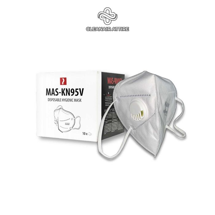 KN95V 10 sztuk Maska Ochronna z filtrowaniem cząstek Kolor Biały