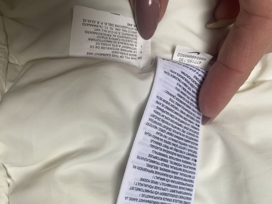 Nike puchowa lekka kurtka S kremowa pikowana 36