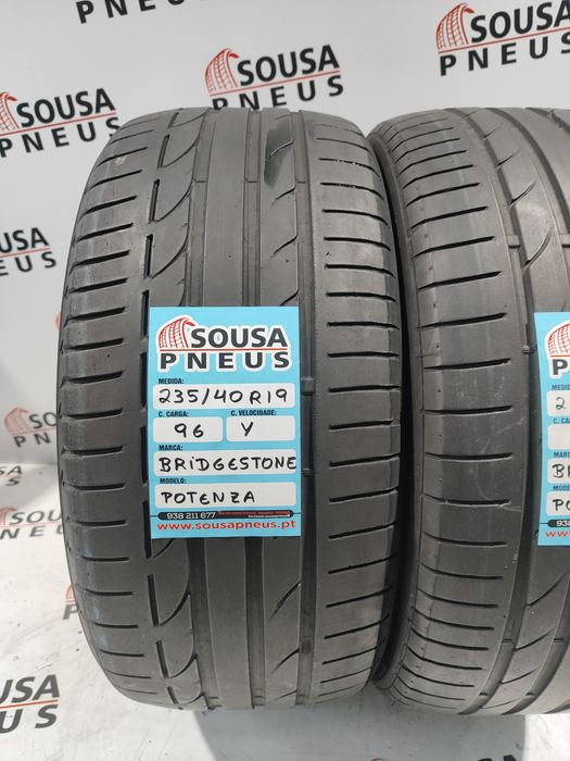 2 pneus semi novos 235-40R19 Bridgestone - Oferta dos portes 150 euros